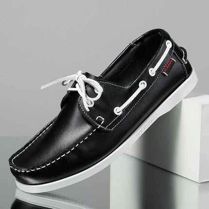 Cushioned Cowhide City Loafers for Ultimate Comfort Black Men's Loafers