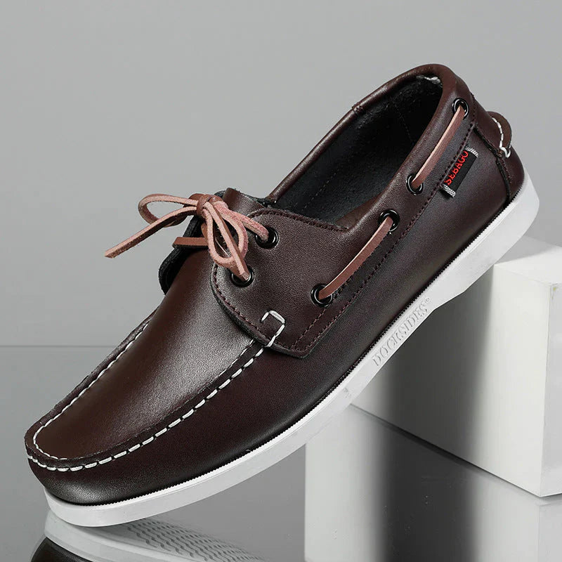 Cushioned Cowhide City Loafers for Ultimate Comfort Brown Men's Loafers