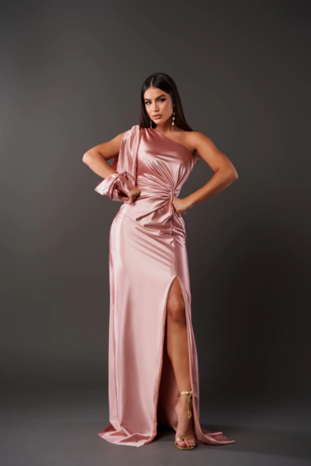 Fione | Elegant and refined dress Pink Dresses