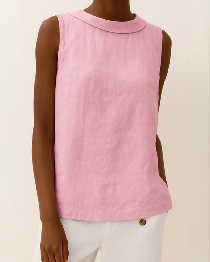 Kleah – Sleek Summer Collar Top Pink