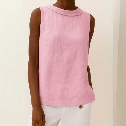 Kleah – Sleek Summer Collar Top Pink