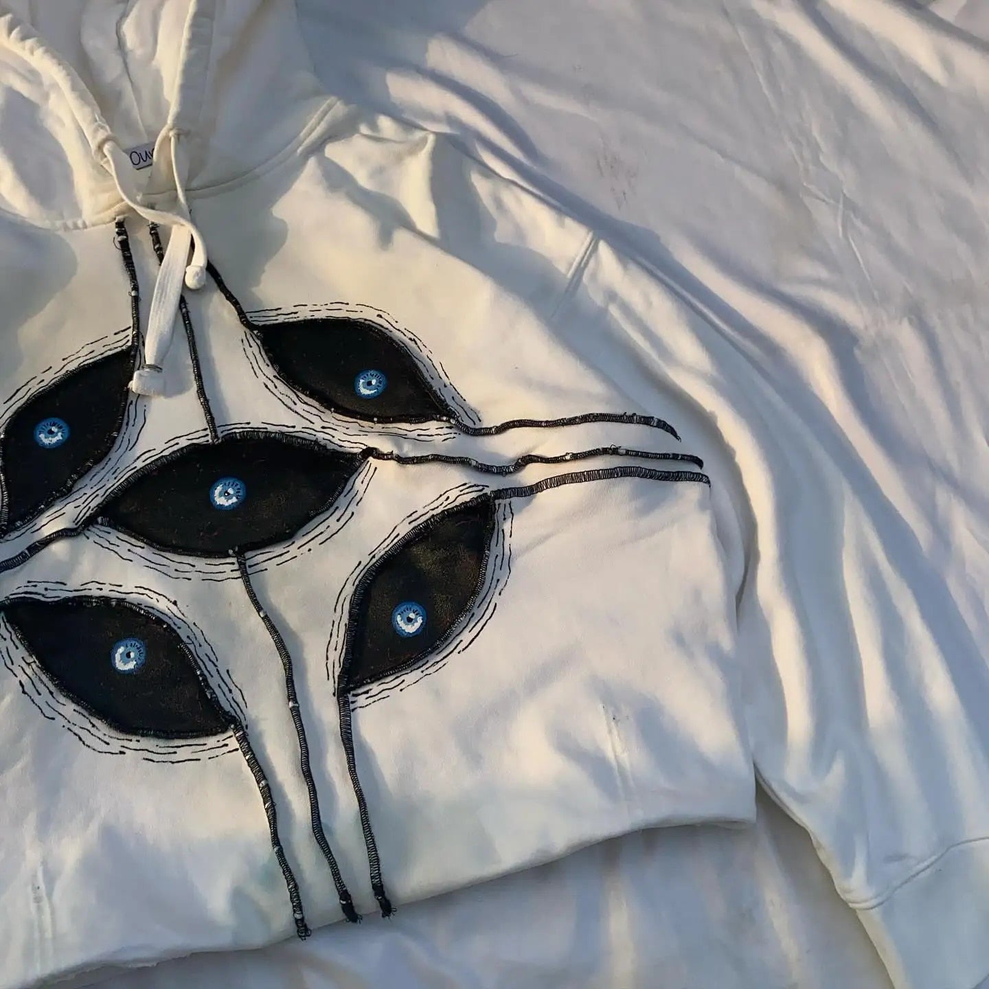 Harajuku Eye Patchwork Hoodie Men's Hoodie