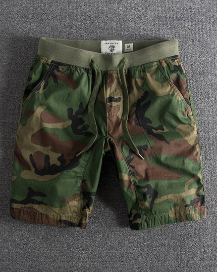 Jack Washington Casual Camou Shorts Green Men Shorts