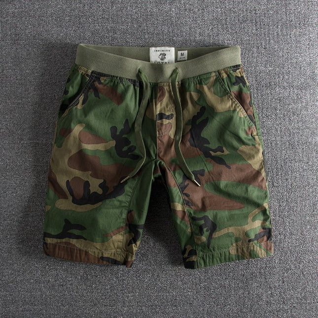 Jack Washington Casual Camou Shorts Green Men Shorts