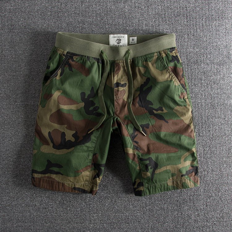 Jack Washington Casual Camou Shorts Green Men Shorts