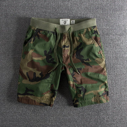 Jack Washington Casual Camou Shorts Green Men Shorts