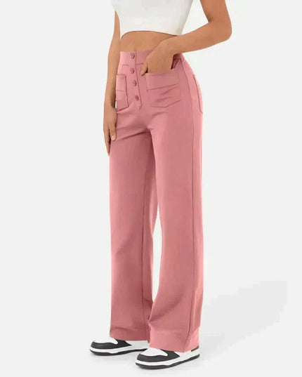 Jade | Elastic pants with high Waist Trousers