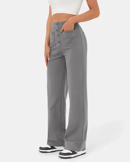 Jade | Elastic pants with high Waist Trousers