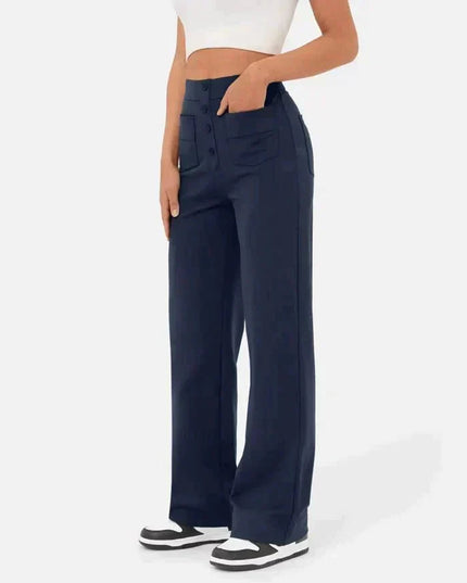 Jade | Elastic pants with high Waist Trousers