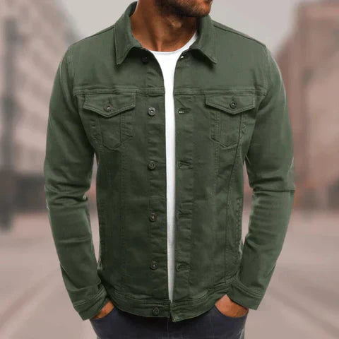 Jaden | Denim Shirt Army Green