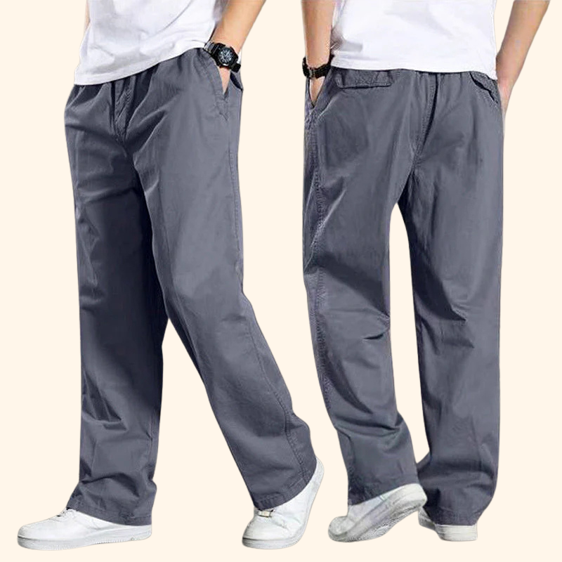 Jeffrey Cotton Cargo Pants – Relaxed Utility Fit Grey Men Pants
