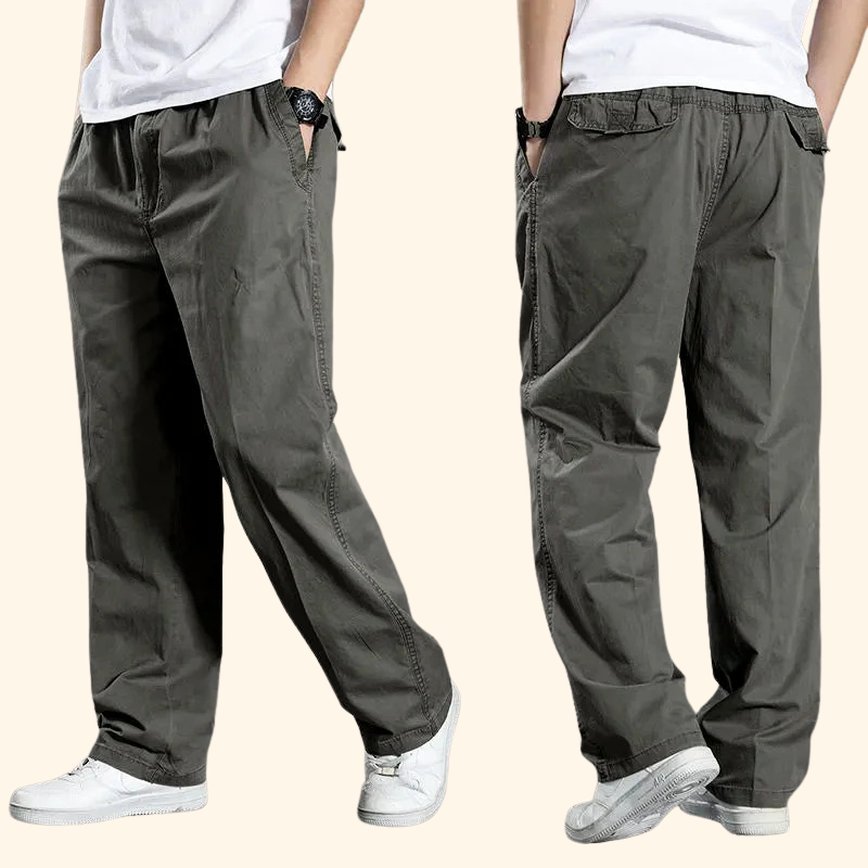 Jeffrey Cotton Cargo Pants – Relaxed Utility Fit Green Men Pants