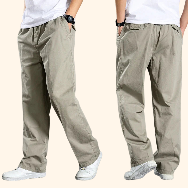 Jeffrey Cotton Cargo Pants – Relaxed Utility Fit Khaki Men Pants