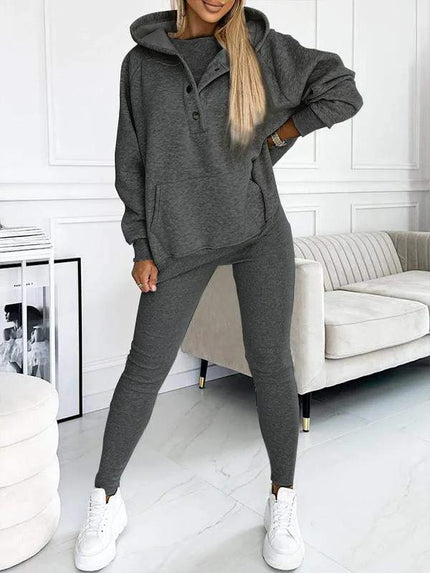 Josie | Cozy Lounge 3-piece Set Dark Gray