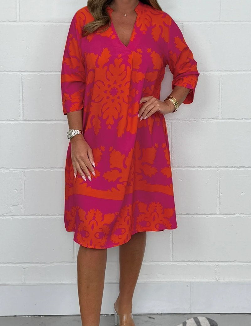 Venola Spring Dress - Breezy Elegance Red Dresses