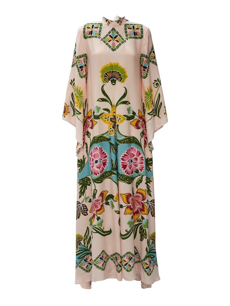 Exquisite Sunshine Floral Print Flowing Maxi Dress Dresses
