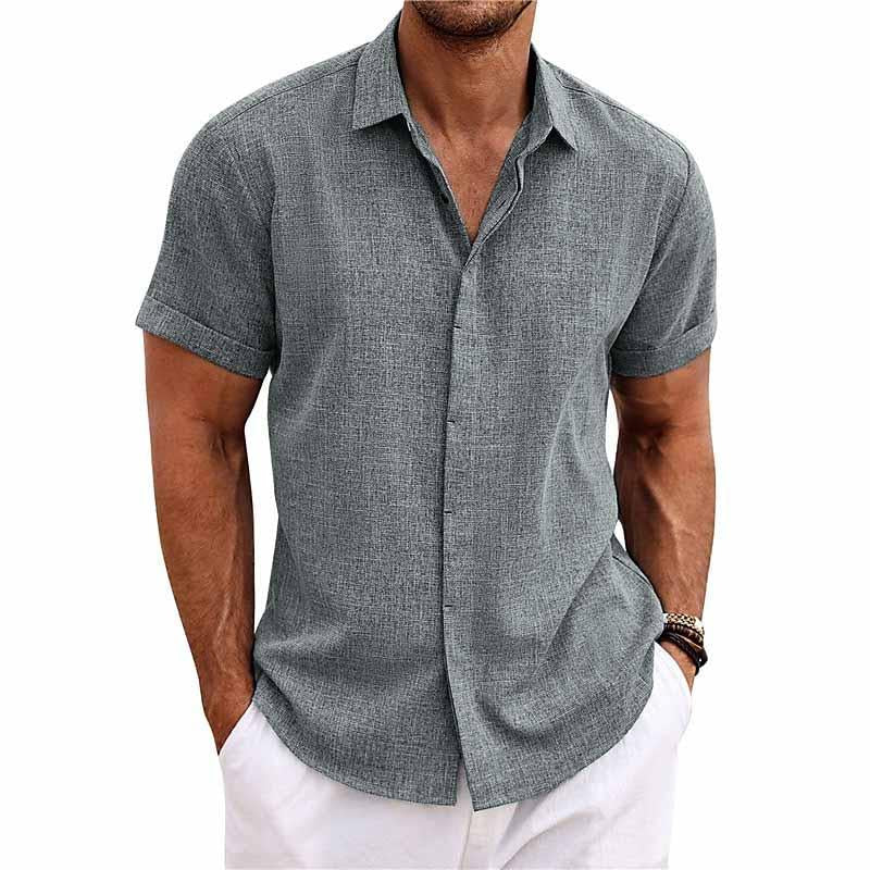 Alen | Linen Shirt Grey Shirt