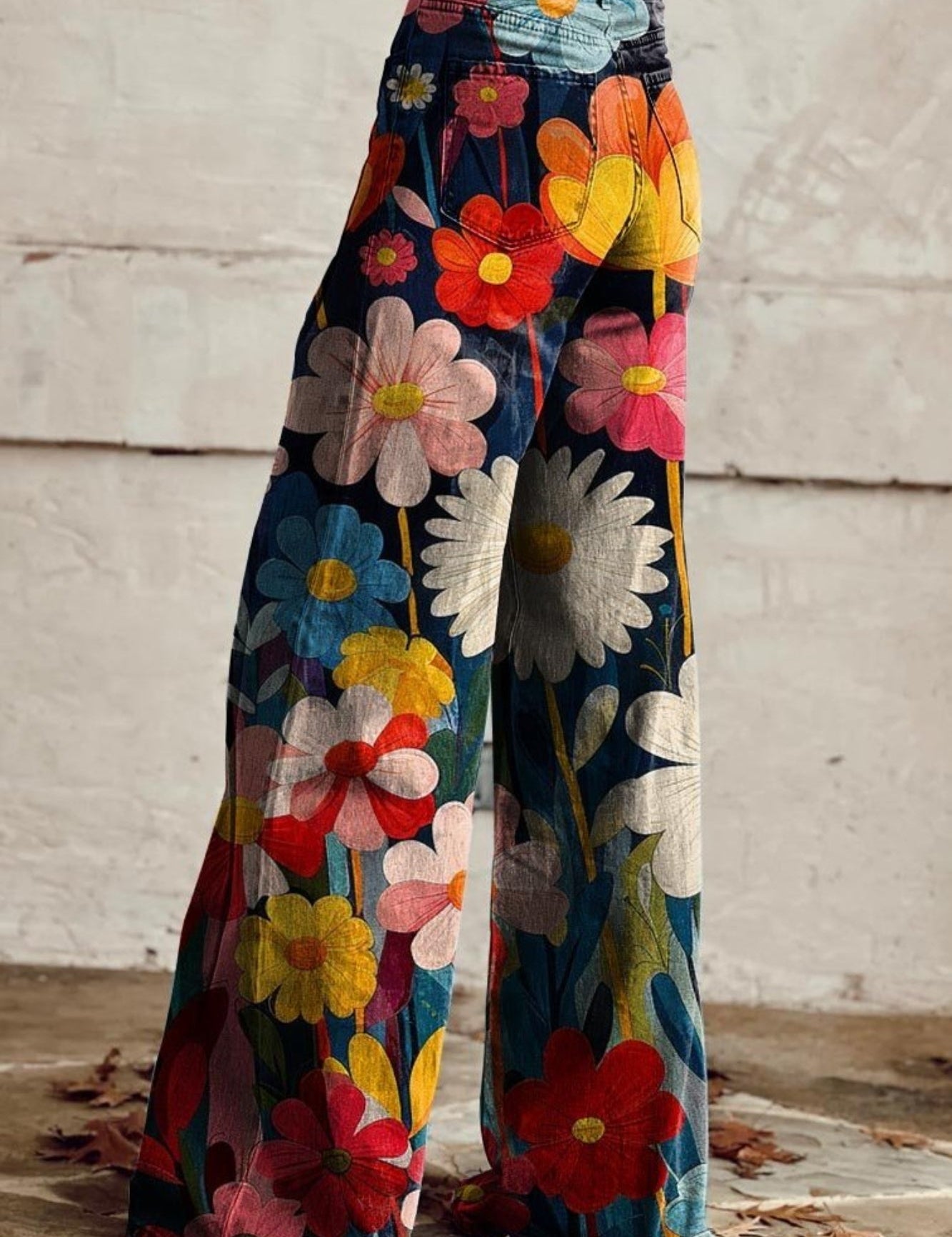 Boho Vibes Wide-Leg Trousers Trousers