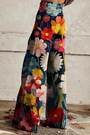 Boho Vibes Wide-Leg Trousers Trousers