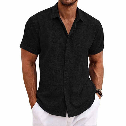 Alen | Linen Shirt Black Shirt
