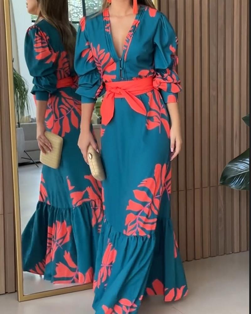 Ava | Waist-Enhanced Attire Blue