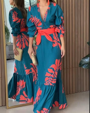 Ava | Waist-Enhanced Attire Blue