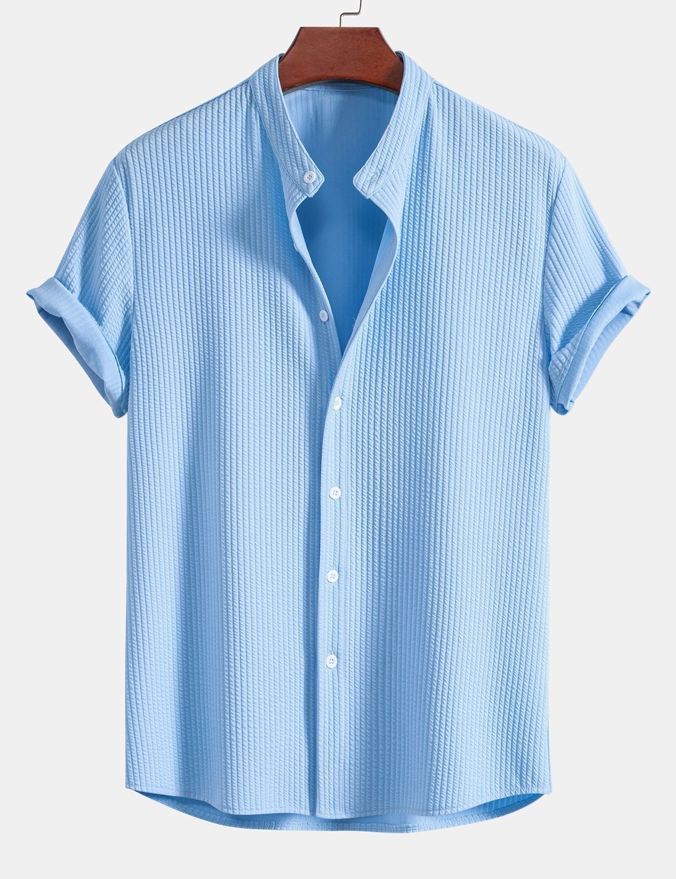 Callum | T-shirt with Shirt Look Light blue Shirts & Tops