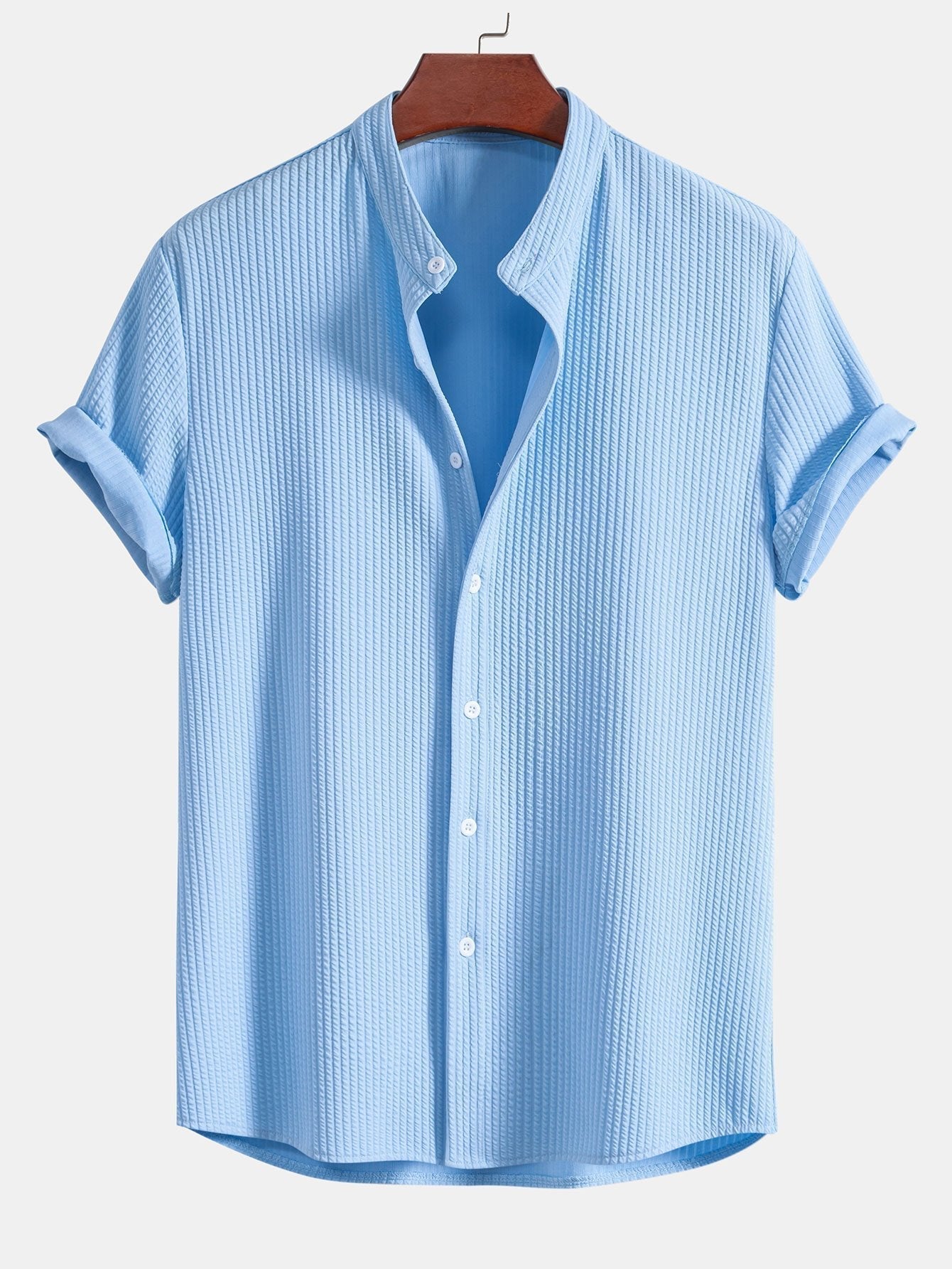 Callum | T-shirt with Shirt Look Light blue Shirts & Tops