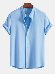 Callum | T-shirt with Shirt Look Light blue Shirts & Tops
