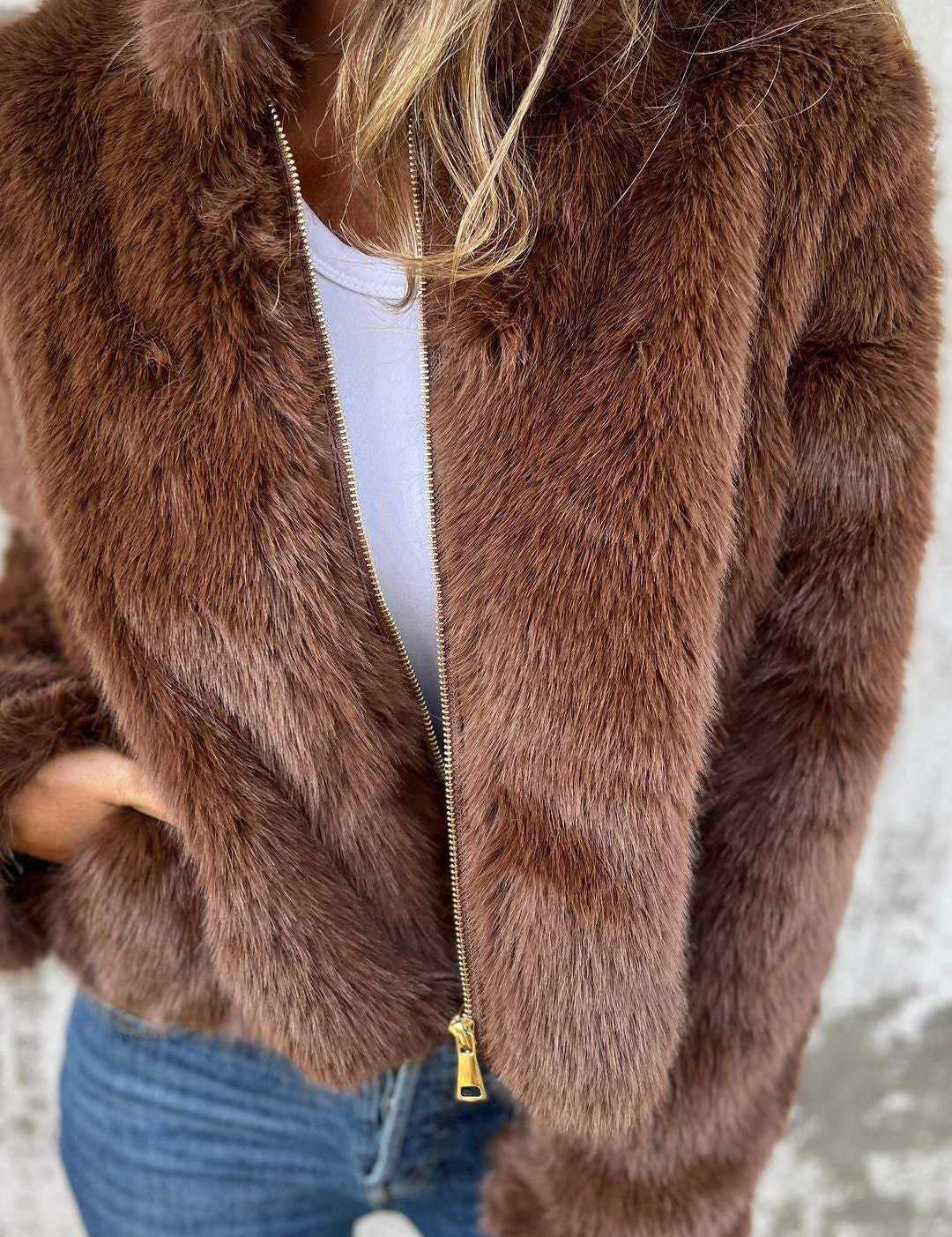 Women Faux Fur Jacket Jacket