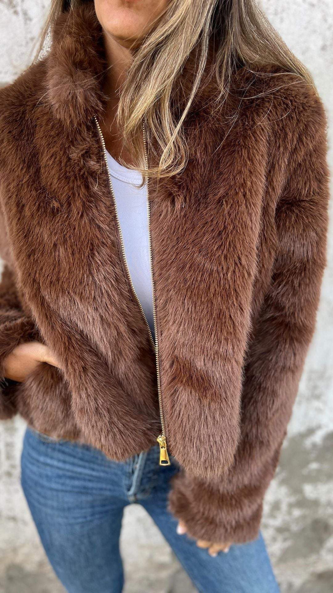 Women Faux Fur Jacket Jacket