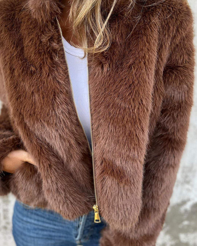 Women Faux Fur Jacket Faux Fur Jacket