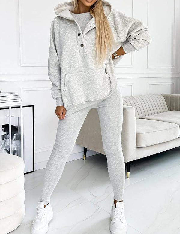Josie | Cozy Lounge 3-piece Set Light Gray
