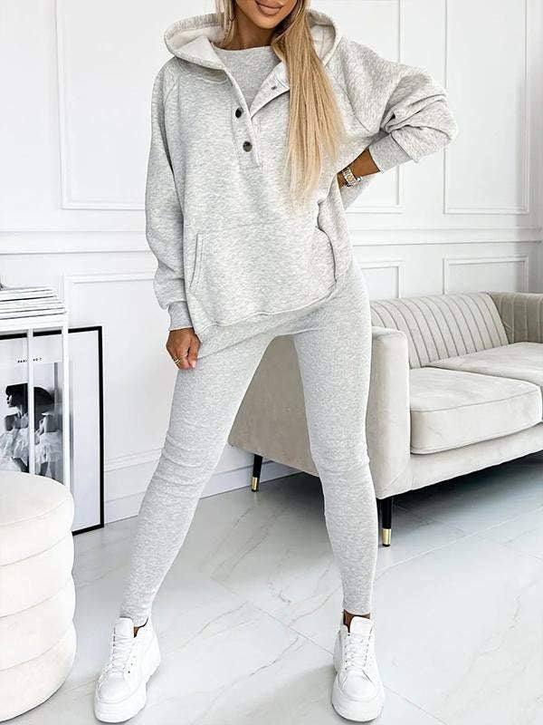 Josie | Cozy Lounge 3-piece Set Light Gray
