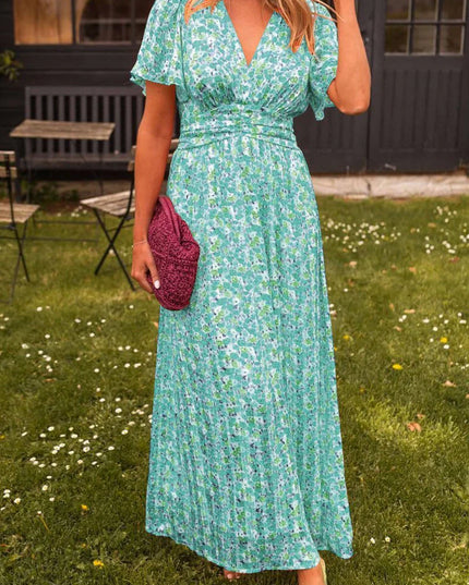 Madeline™ | Long Floral Summer Dress Green Dresses