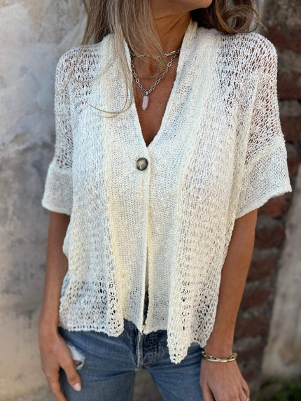 Ivonie | Elegant Textured Top White (Almost sold out) Boho Collection