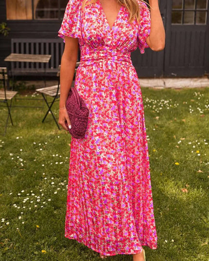 Madeline™ | Long Floral Summer Dress Red Dresses