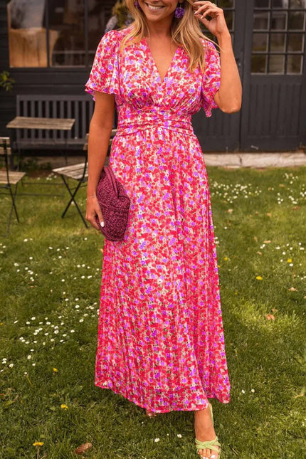 Madeline™ | Long Floral Summer Dress Red Dresses