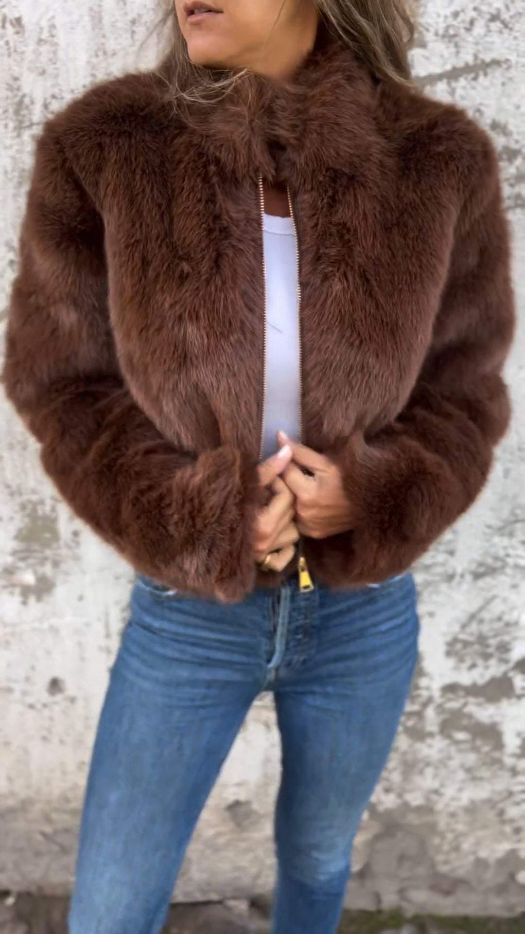 Women Faux Fur Jacket Jacket