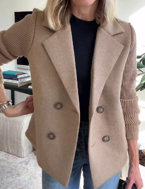 Sasha Casual Blazer Coat Brown Women's Coats & Jackets