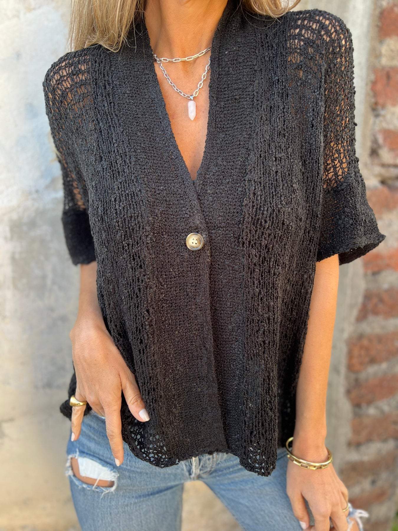 Ivonie | Elegant Textured Top Boho Collection