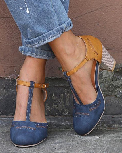 Jenny｜Orthopedic high heels Blue Shoes