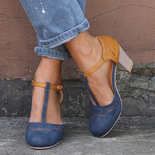 Jenny｜Orthopedic high heels Blue Shoes