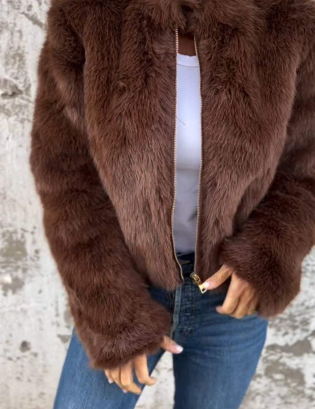 Women Faux Fur Jacket Jacket