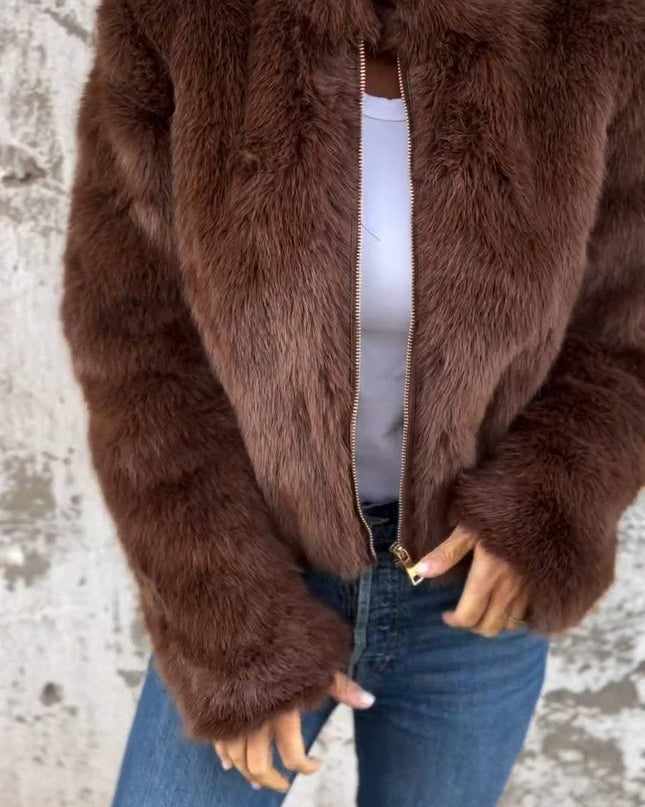 Women Faux Fur Jacket Faux Fur Jacket