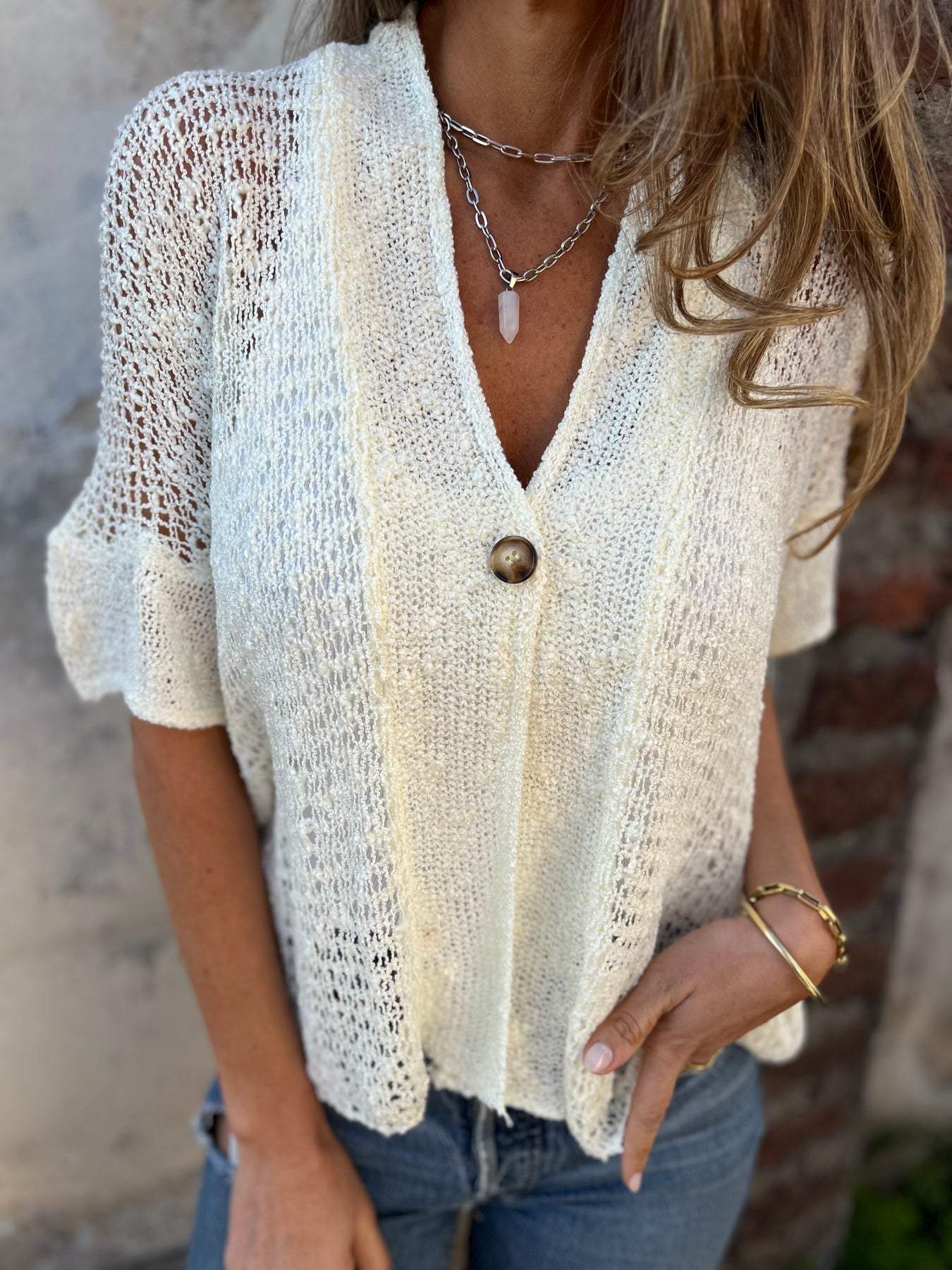 Ivonie | Elegant Textured Top Boho Collection