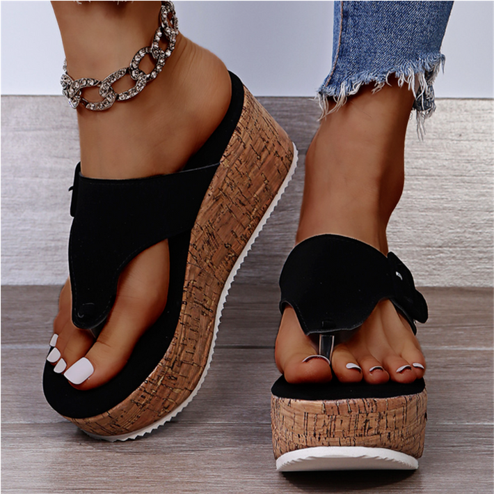 Summer Sandals with Feet Support Black Shoes