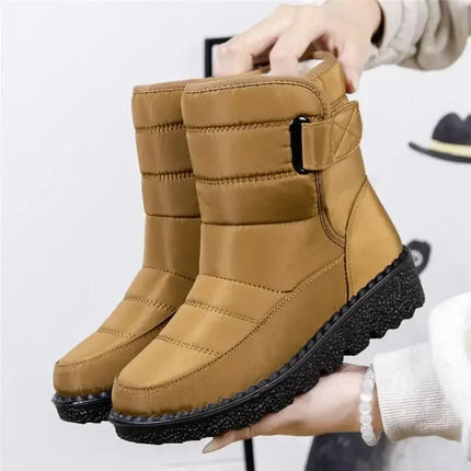 Woman Waterproof Snow Boots Khaki Boots