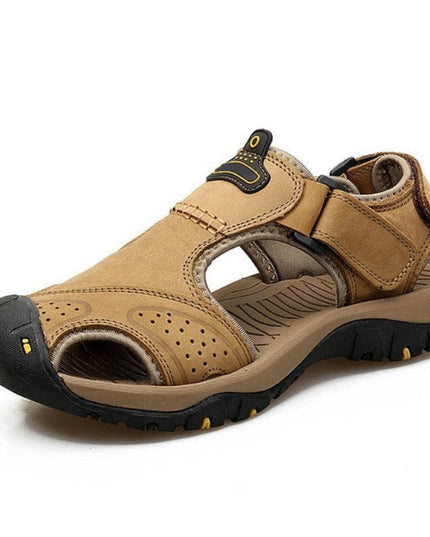 Outdoor Hook-Loop Adventure Sandals Khaki Sandals