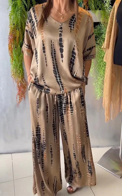 Teresa | Elegant Set Beige Two Piece